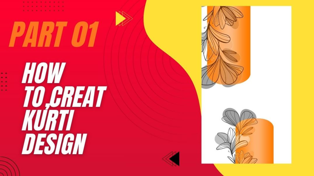 ⁣kurti ka Design kaise banaye\kuti design\how tocreat design kurti part 01