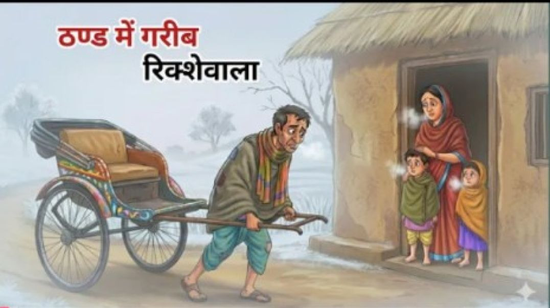 ⁣ठण्ड में गरीब रिक्शेवाला _ thand me garib rikshewala _ hindi kahaniya _ story(360P)