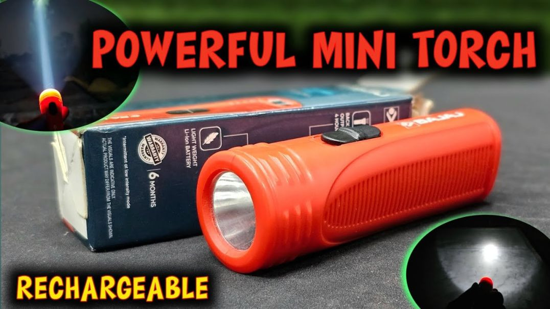⁣Best Rechargeable Powerful Mini Torch _ High Brightness Mini Torch _ Bajaj Torch  (1)