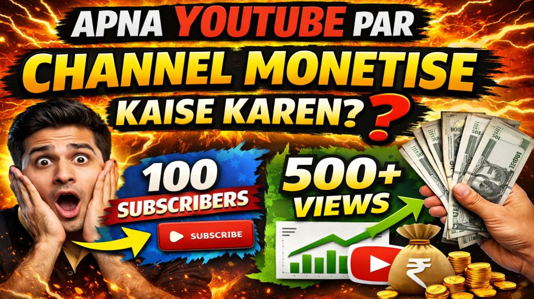 ⁣Apna tube par channel monotise kaise karen ? #tranding #viral #vedio