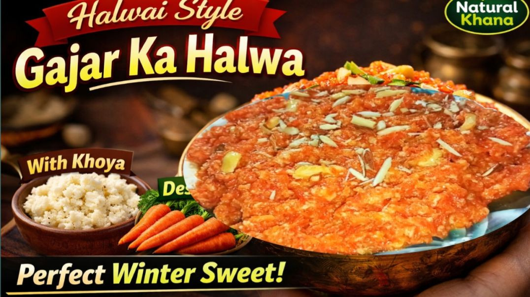 ⁣Sardiyon Ka Special Gajar Ka Halwa Recipe | Easy Method | Natural Khana