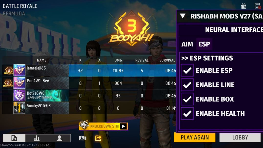 ⁣FREE FIRE NEW AIMKILL MODE MENU|FREE FOR MY NEW SUBSCRIBERS.......