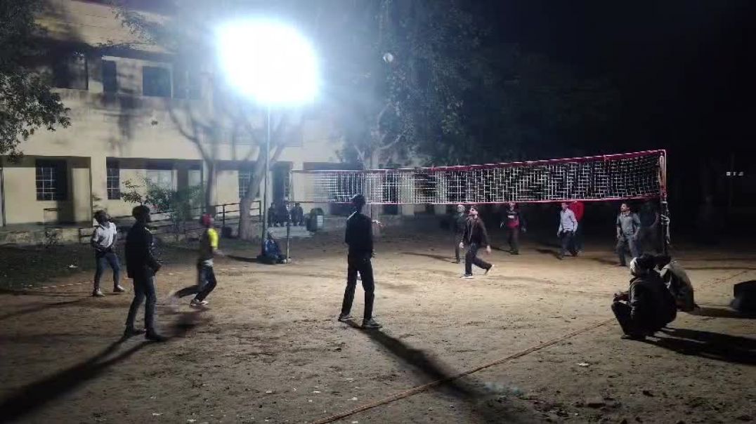 Shooting volleyball match