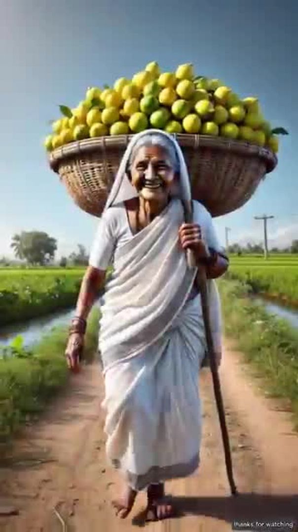 Grandmother_and_goat_planted_a_lemon_tree_😭_#goat_#grandmother_#ai(360p)