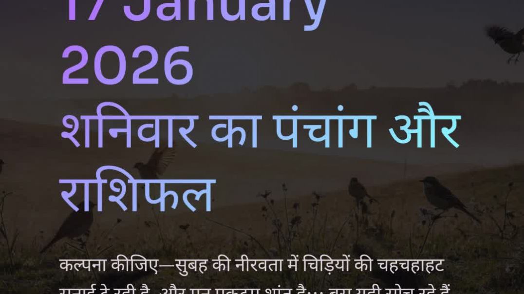 ⁣17 January 2026 राशिफल पंचांग | आज का पंचांग आज का राशिफल कृष्ण त्रयोदशी मूल नक्षत्र
