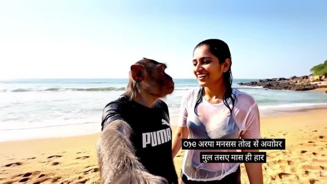 ⁣AI_Monkey_Vlogger_Chomu_का_Goa_Romance___पटालिया_लड़की_को(480p)