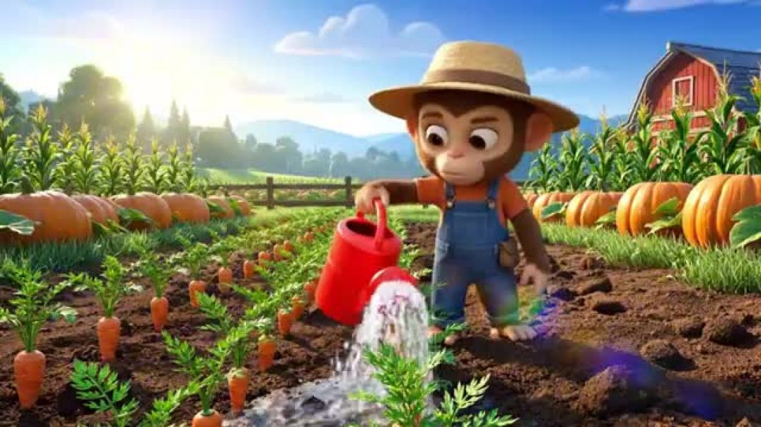 ⁣🐵🪴_Watch_a_Clever_Monkey_Repair_a_Tractor_and_Plow_a_Huge_Beet_Field(360p)