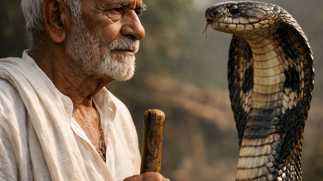 ⁣​जब 10 फुट का Cobra दादाजी के सामने आया! 😱🐍 #Shorts