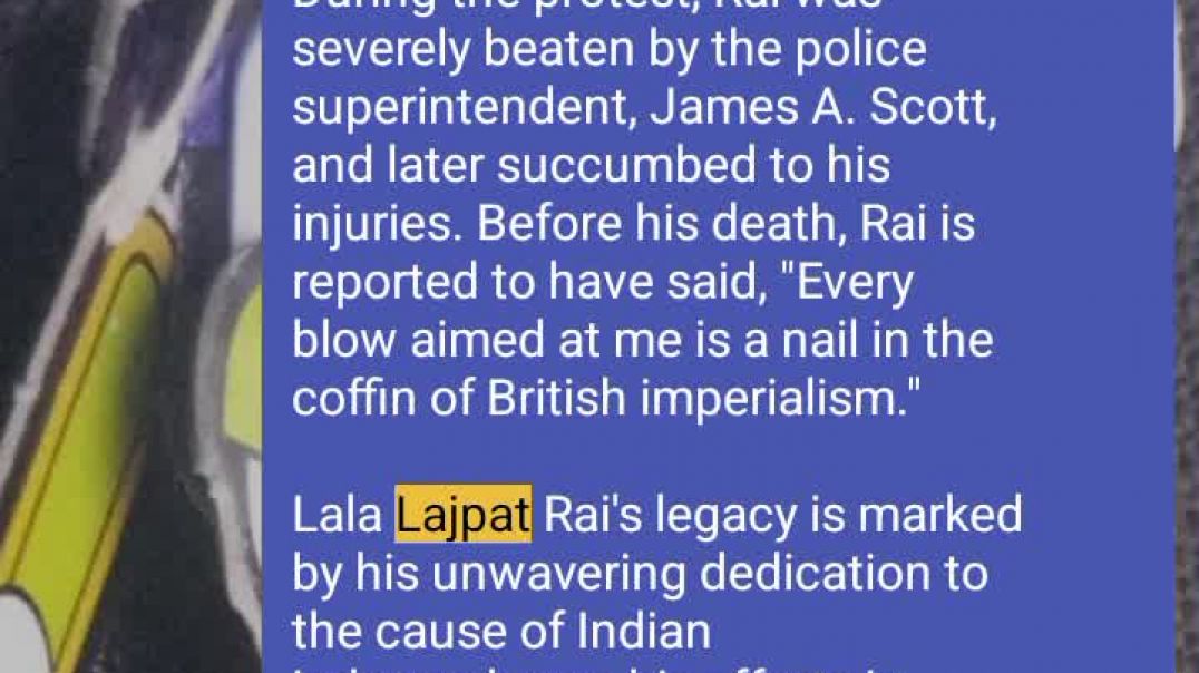 ⁣January28 lala LajpatRai birthday