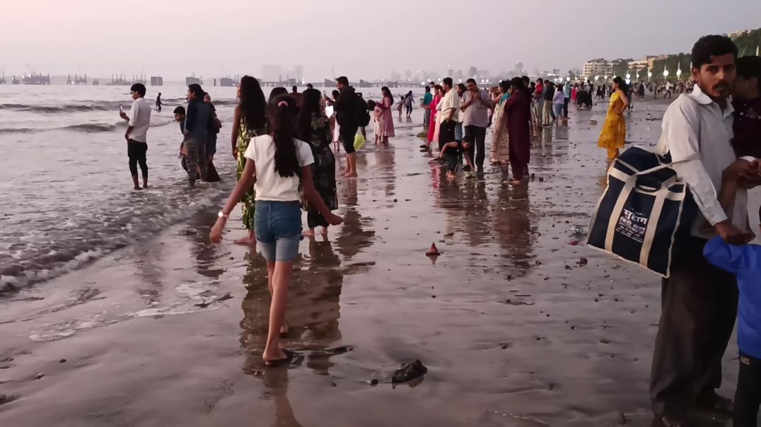 ⁣Juhu Beach evening video 2026|Juhu Chaupati Mumbai 2026