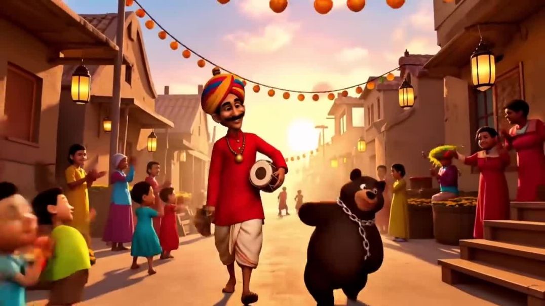 ⁣Kaalu Madari Aaya _ कालू मदारी आया _ Dancing Monkey Rhyme for Kids _ Nonu Toons_nursery rhymes