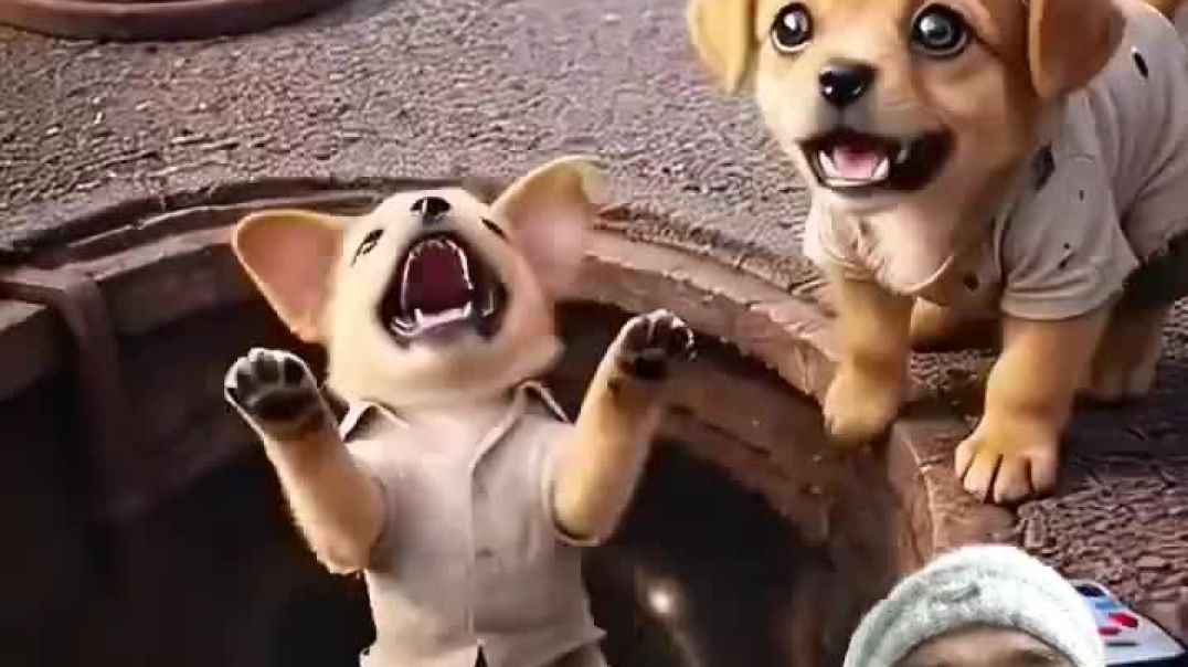 पपी_गड्ढे_में_गिर_गया_😭_#catroon