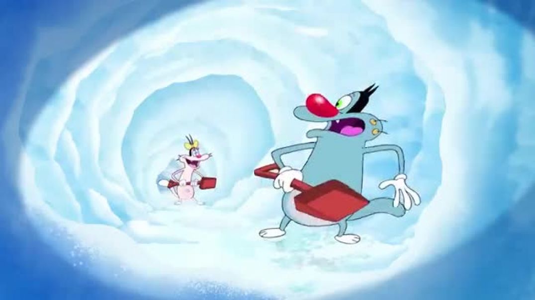 ⁣हिंदी Oggy and the Cockroaches - The Abominable SnowRoach (S04E65) - Hindi Cartoons for Kids