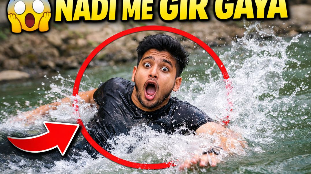 ⁣😱 Ladka Pani Me Gira Aur Aage Jo Hua… 😂 | Funny River Prank Video