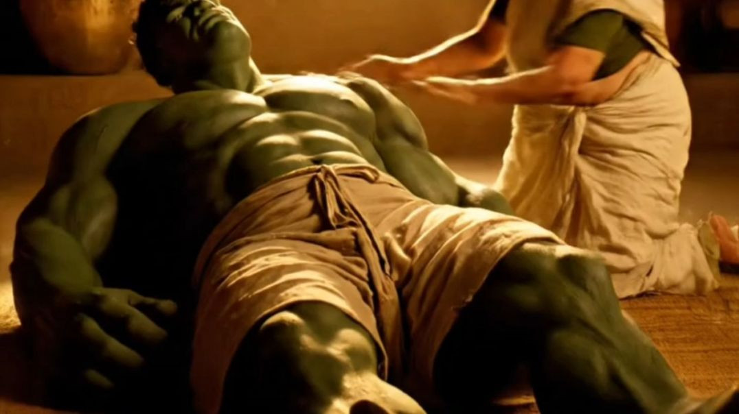 ⁣Hulk uses his power to save his father