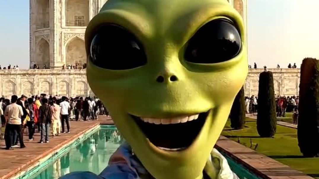 ⁣Alien vlog Delhi Taj Mahal