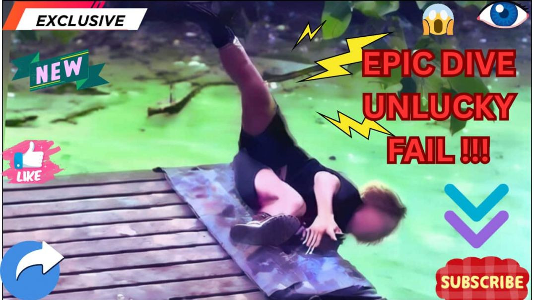 ⁣😱 Epic Backflip Fail Into Green Slime Pond! 😂🤦‍♂️