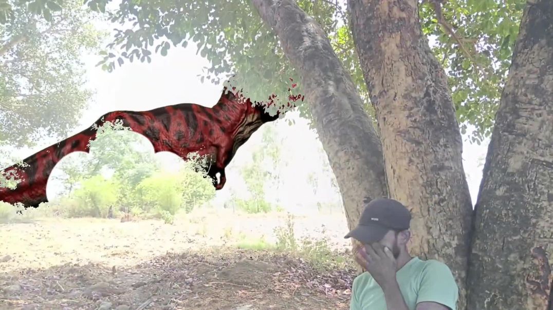 Aadami_ka_mans_khane_wala_dinosaur_attacking_on_man_dengors_dinosaur_horror_video(1080p)