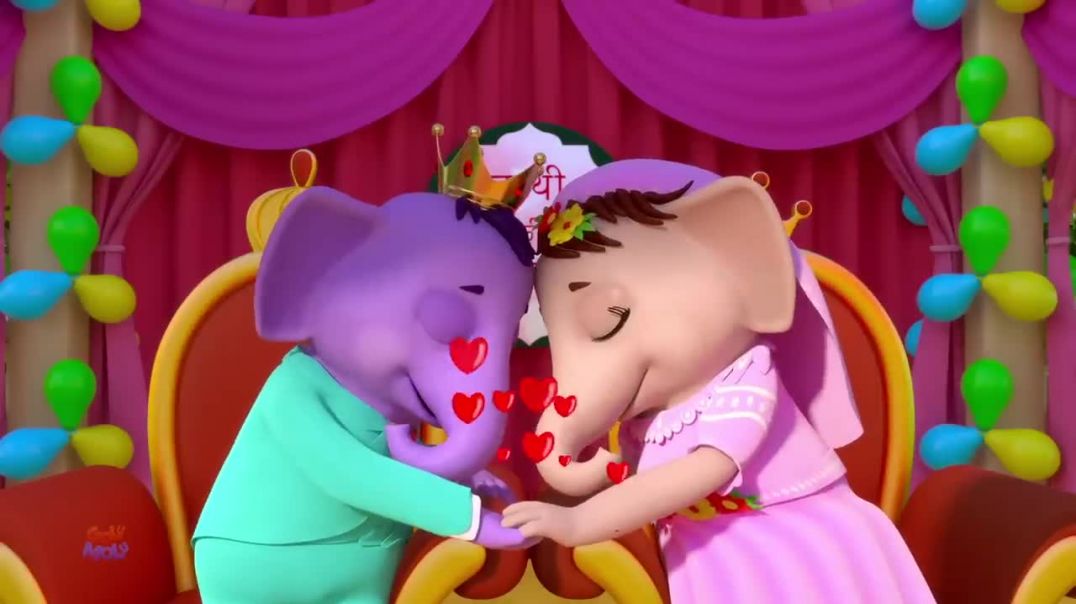 ⁣Hathi Ki Shadi Poem_ हाथी की शादी_ Cartoon Hindi Rhymes for Babies by Golu Molu(720P_HD)