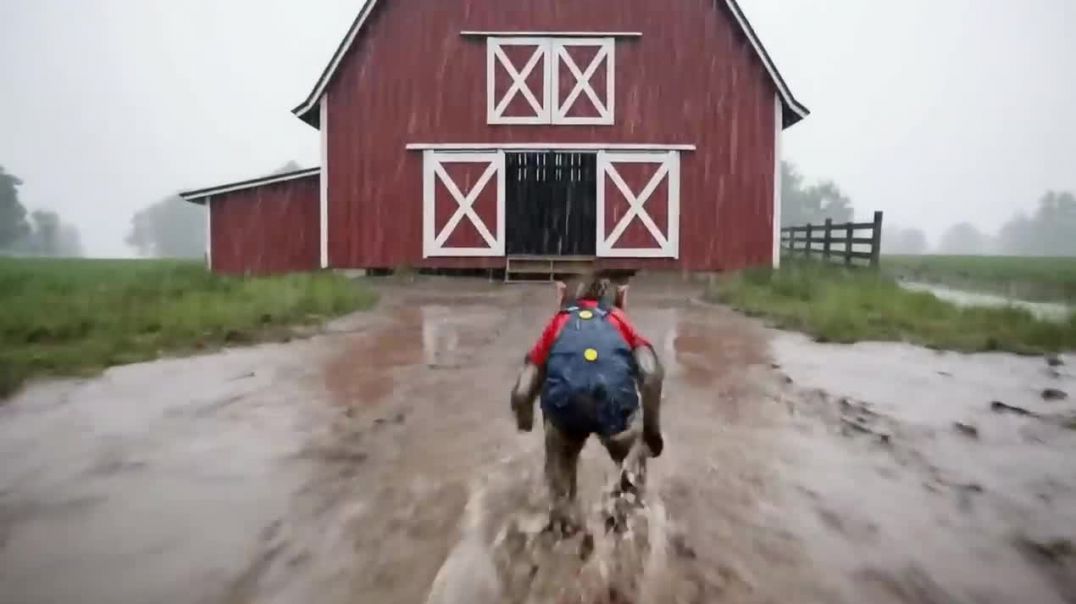 ⁣Monkey Nana the JCB Tractor Excavator and the Unexpected Road Repair After the Big Rain  MONKEY LIFE