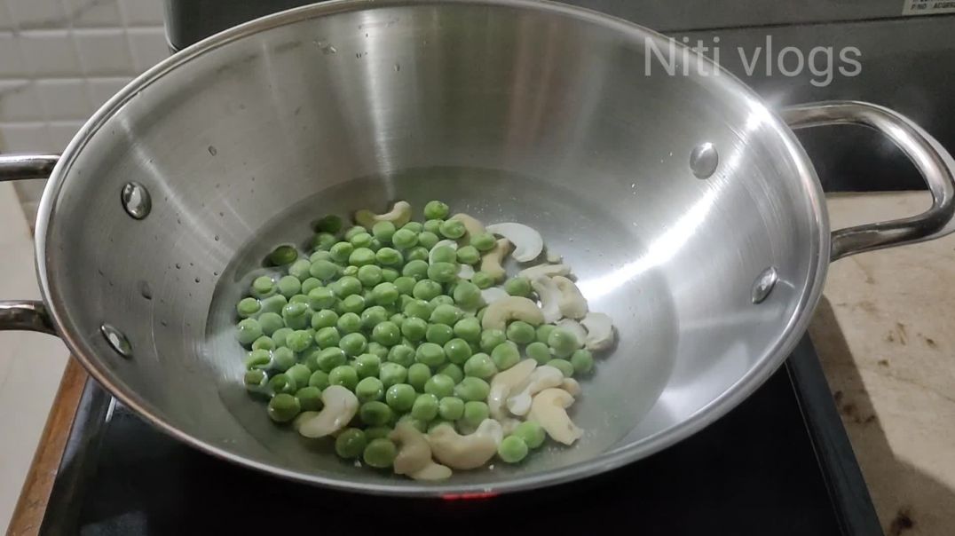 ⁣Tasty and easy kaju matar kari|| village life