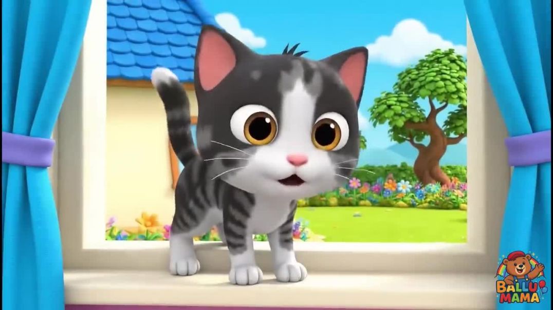 ⁣Meow Meow Billi Kerti Meow _ म्याऊँ म्याऊँ बिल्ली करती म्याऊँ _ Hindi Rhyme _ Nursery Rhyme For