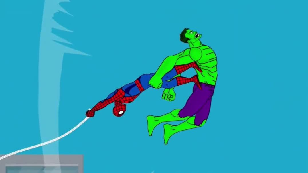 ⁣Hulk ko Spider-Man mein gira Diya building se #shortsfeed #hulk #shorts hulk  hulk video cartoon  hu