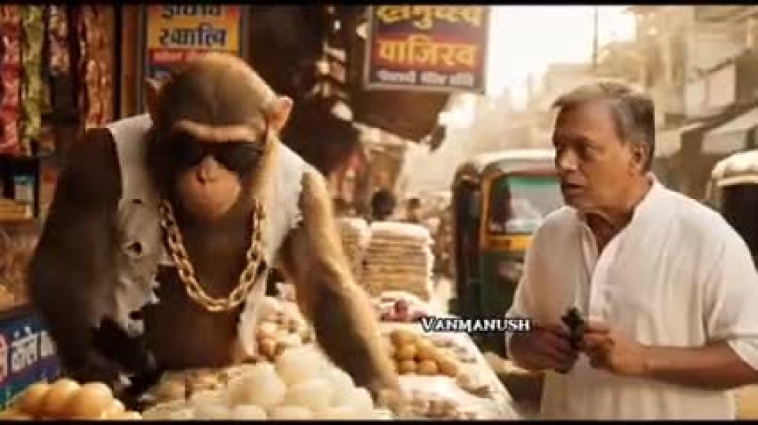 ⁣Gangster_monkey_Rasgulle,_monkey_vs_police(240p)