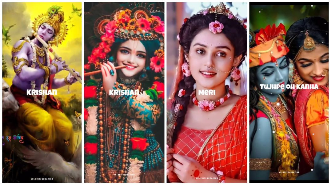 ⁣Krishan krishan kare aatma meri status🥀ll Radhakrishna ll