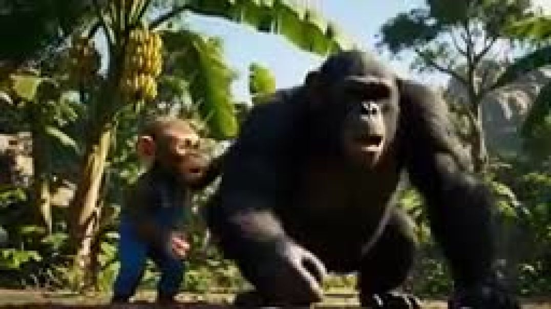 Monkey_Funny_Fixes_Tractor_and_Plows_Beet_Field_-_Farm_Work_MonKey_Cartoon_144P