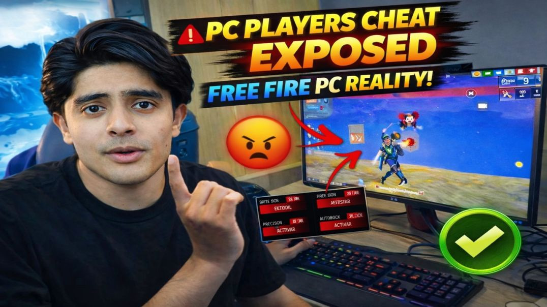 ⁣PC Players Itne OP Headshots Kaise Maarte Hain? FREE FIRE PC vs MOBILE