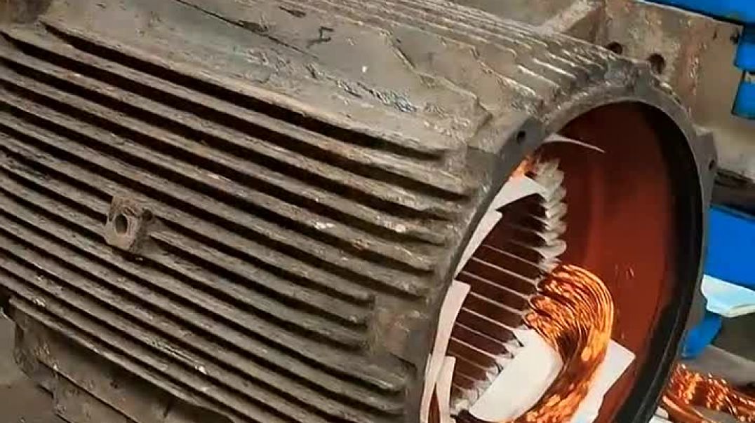 ⁣100hp moter winding