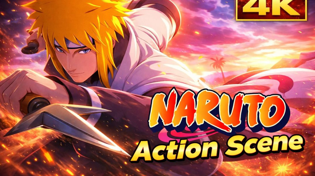 ⁣Minato 4k Fight Scene Video #anime #naruto