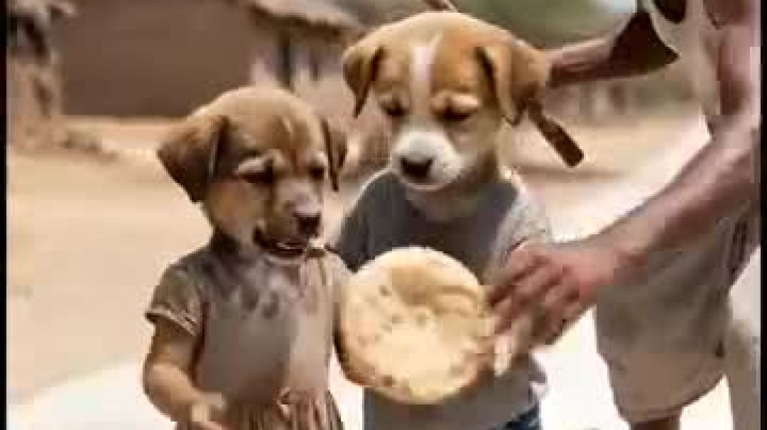 ⁣The_poor_puppy_didn_t_have_cash_to_buy_Food_so,_his_rich_friends_making_fun_of_him_#animahal(360p)