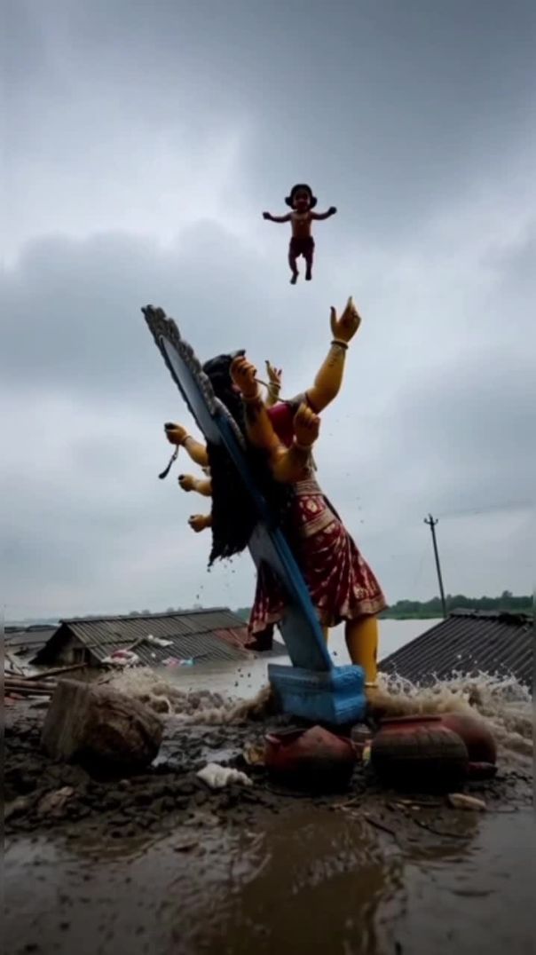 जब मासूम बच्चे को पहाड़ों से फेंका गया तब दुर्गा मां ने उसे सहारा दिया