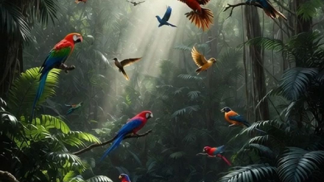 मोर और जंगल के पक्षियों की सुंदरता प्रतियोगिता