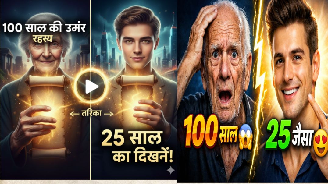 ⁣100 साल की उम्र में 25 साल का दिखाने का एक रहस्यमई तरीका