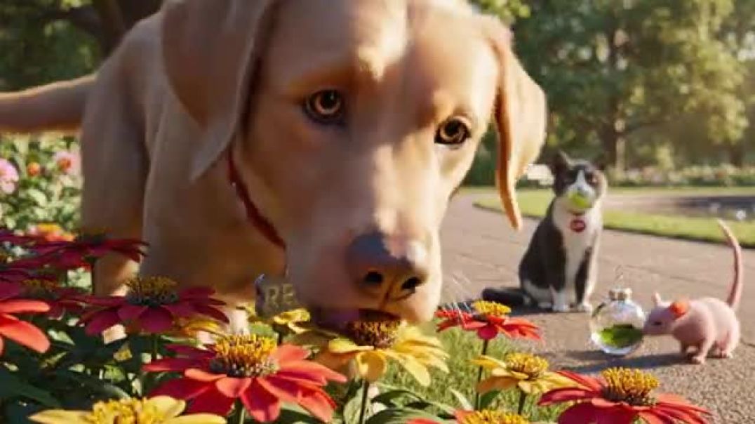 ⁣animal love and frends