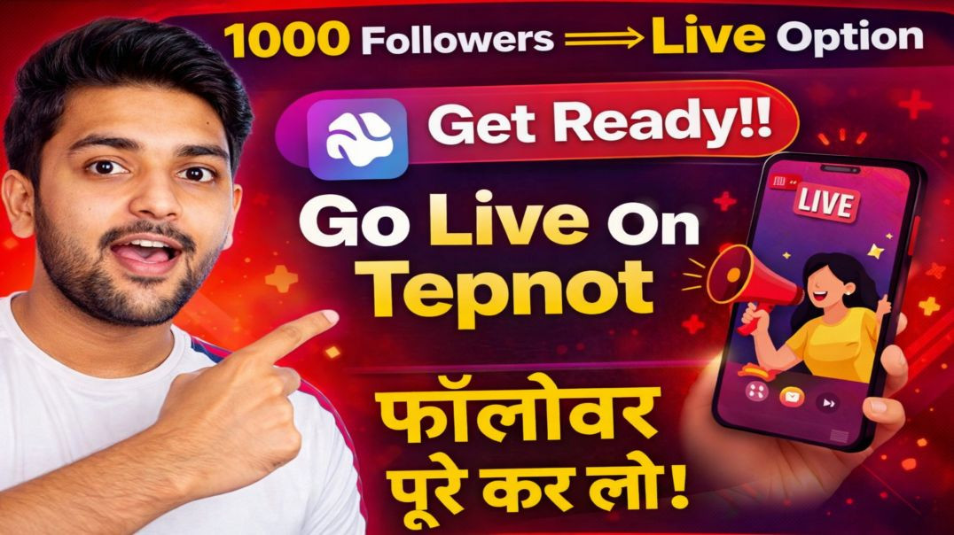 ⁣Tepnot App का बड़ा अपडेट! LIVE ऑप्शन आ रहा है – बस 1000 Followers चाहिए! 🚀