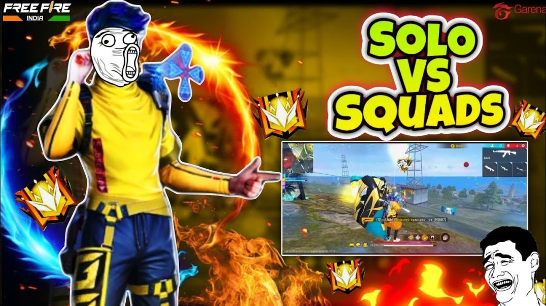 ⁣FREE FIRE 🎮 _ SOLO vs SQUAD 😱 - INTENSE CLUTCH 💀 MOMENTS (2024) #tondegamer #adgaming100k (1)