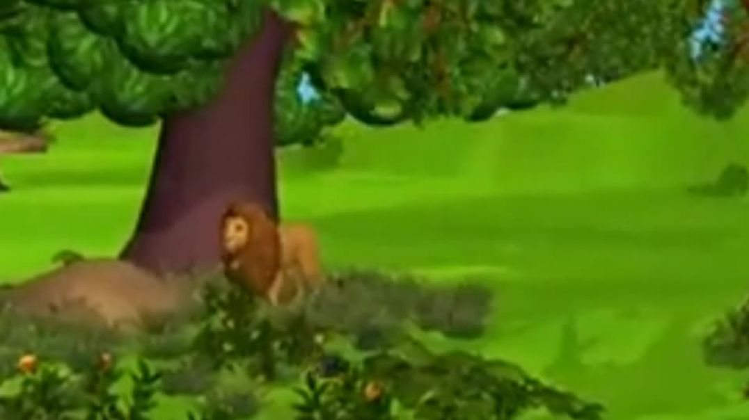 ⁣बूढ़ा शेर ओर जंगल के जानवर