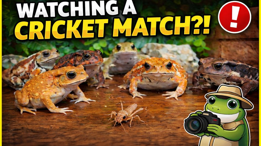 ⁣Watching a Cricket Match… But They Are TOADS 😱🏏