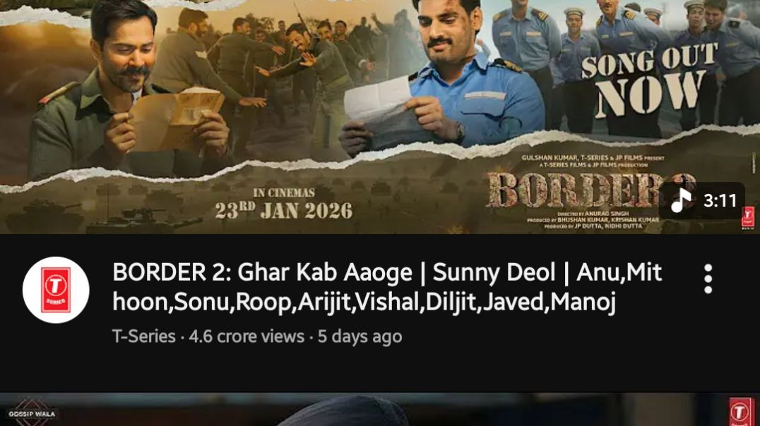 ⁣BORDER 2_ Ghar Kab Aaoge _ Sunny Deol _ Anu_Mithoon_ Sonu_ Roop_ Arijit_ Vishal_ Diljit_ Javed_Manoj