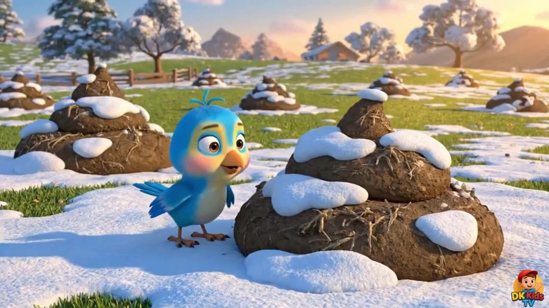 ⁣ठंड में चिड़िया का गोबर का घर 🐦❄️ | Birds Winter Survival Story | Hindi Moral Cartoon for Kids