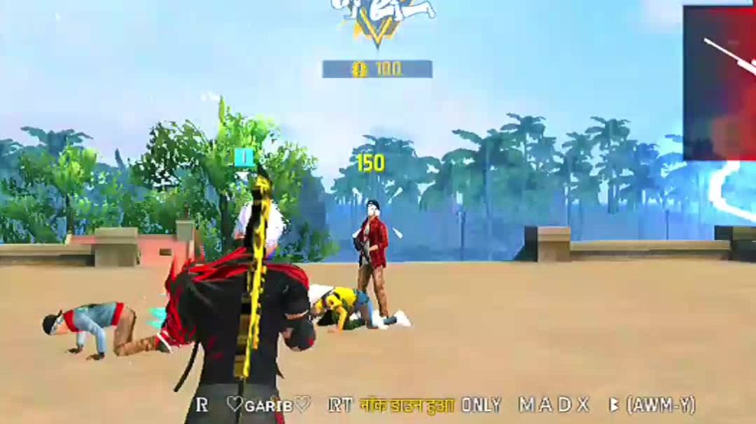 ⁣Free fire CS  1 vs 4 clutch