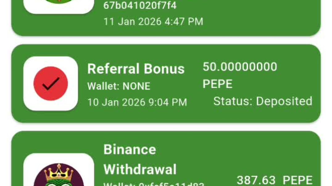 ⁣Free pepe coin mining 2026