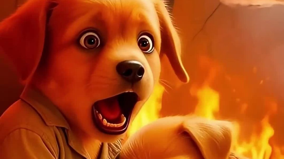 ⁣From_a_Burning_House_to_a_Luxury_Life_😱🔥___Wait_Till_the_End_#ai_#story_#puppy_#fire_#loin_#Shorts(1