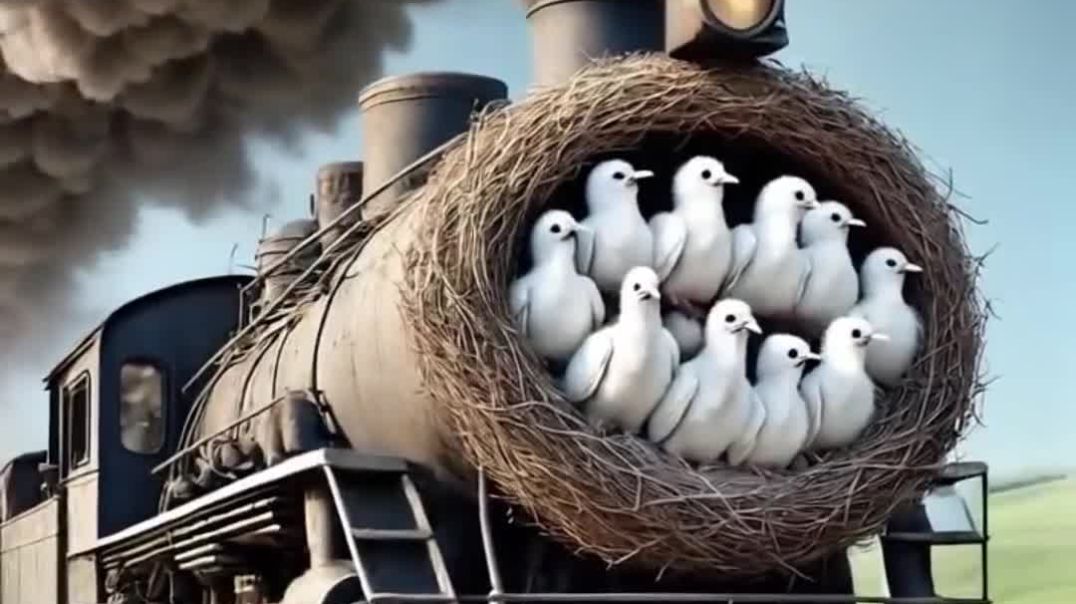 ⁣Kabutar aur train ki story / cartoon video / kids video