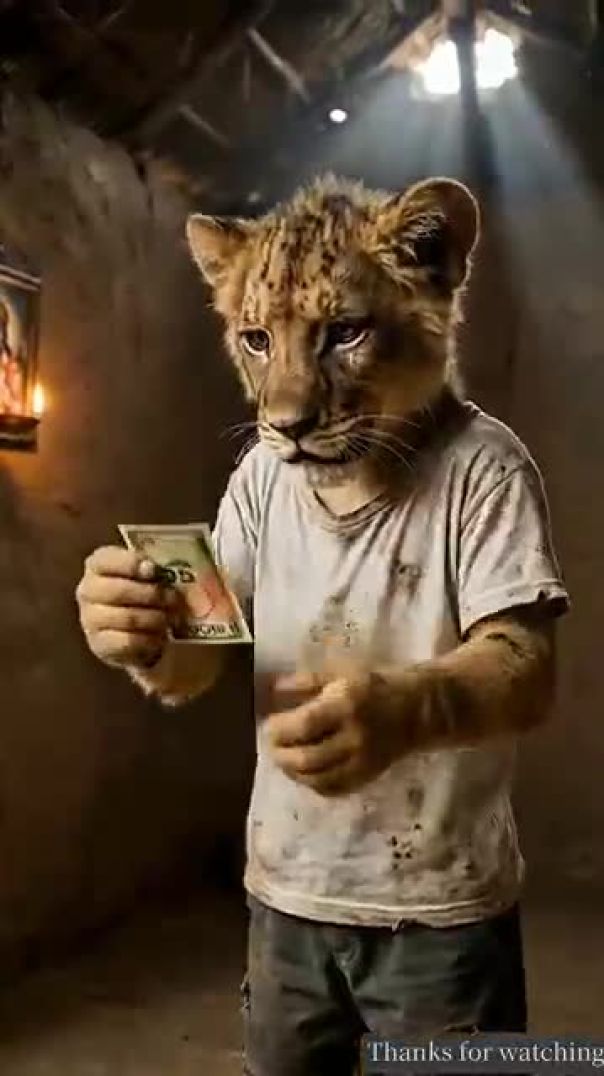 The_manager_made_fun_of_the_poor_Lion_chef_😭_then_what_happened_🤯_#ai_#lion_#save_#tree(360p)