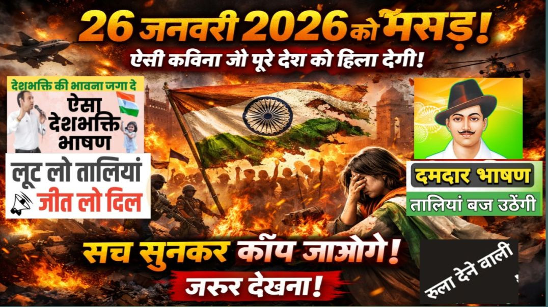 ⁣26 जनवरी 2026 🔥 | ये कविता नहीं, आज़ादी की चीख है | हर हिंदुस्तानी को सुननी चाहिए 🇮🇳